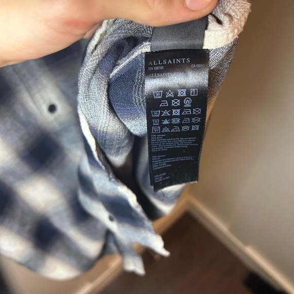 All Saints flannel short sleeve button up - Picture 8 of 8